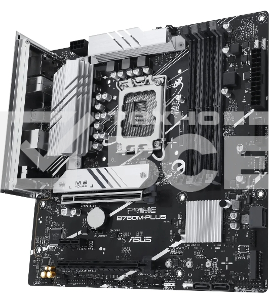 Материнская плата ASUS PRIME B760M-PLUS, LGA 1700, Intel B760, 4xDDR5, 4xSATA, 2xM.2, 1xPCIe 4.0 x4, 1xPCIe 5.0 x16, 1xPCIe x1, 1xDP, 1xHDMI, 1x 2.5Gb LAN, 2xUSB-A 3.2 Gen 2, 4xUSB-A 2.0, 3x3.5 мм, 7.1, mATX