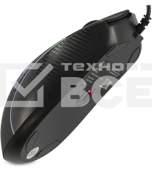 Мышь проводная Oklick 702G черный, 3600 dpi, USB, кнопки - 4