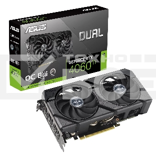 Видеокарта Asus DUAL-RTX4060TI-O8G-EVO NVIDIA GeForce RTX 4060TI 8Gb PCI-E 4.0 128bit GDDR6 2565/18000 HDMIx1 DPx3 HDCP Ret