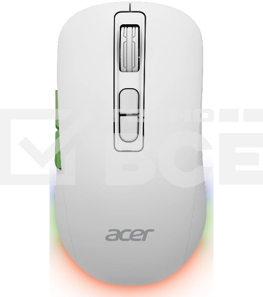 Мышь беспроводная Acer OMR311 белый, 2400 dpi, радиоканал, Bluetooth, USB, кнопки - 7