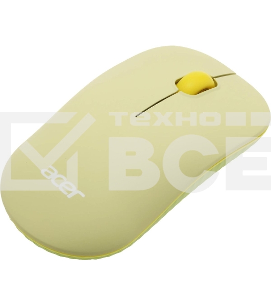 Клавиатура + мышь Acer OCC205 беспроводной USB, 1200 dpi, зеленый/желтый