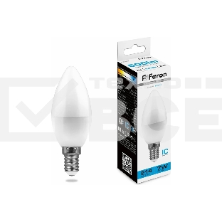 Лампа светодиодная FERON LB-97 (25477) 7W 230V E14 6400K свеча