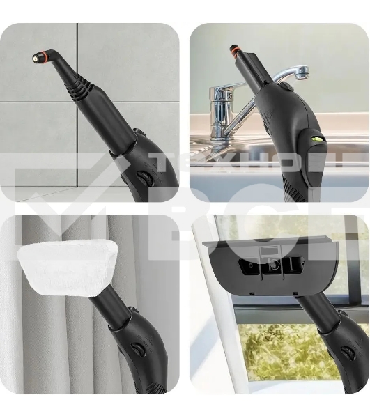 Пароочиститель напольный Kitfort КТ-9186 2000Вт салатовый/черный