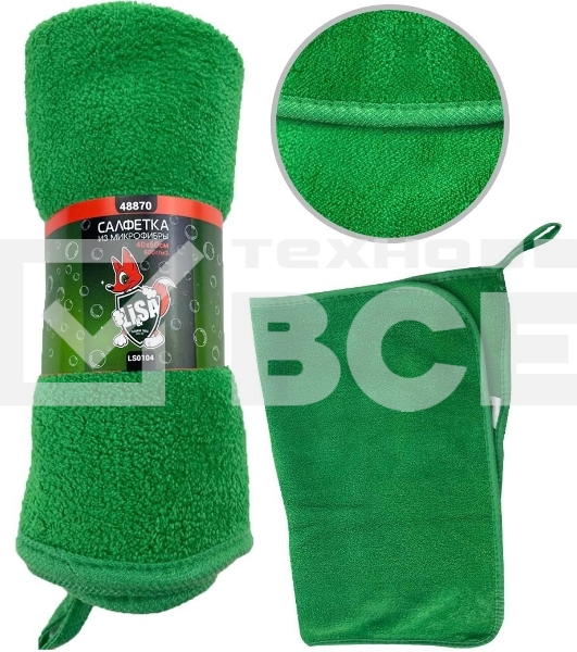 Салфетка LI-SA LS0104 из суперплотной микрофибры для сушки и полировки 40х60 см, плотность 500г/м2 48870