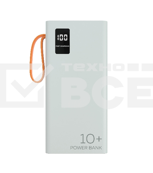 Портативный аккумулятор More choice (4620202550545) PB22-10 с кабелем 2USB 2.1A - 10000mAh белый