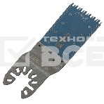 Насадка для МФИ Denzel режущая пазовая прямая, HCS, по дереву, ламинату, 34 х 2,5 мм, крупный зуб, фото 1