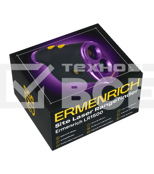 Лазерный строительный дальномер Ermenrich LR1500, фиолетовый 84085