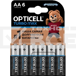 Батарея Opticell Turbo MAX LR6 AA (6шт) блистер