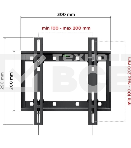 Кронштейн для телевизора Holder LCD-T2609 черный 22'-47' макс.40кг настенный наклон