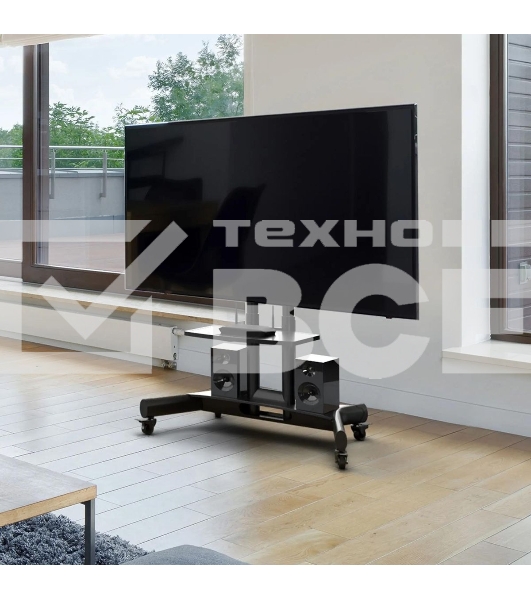 Стойка для телевизора с кронштейном ONKRON 32'-70', мобильная, черная TS1350