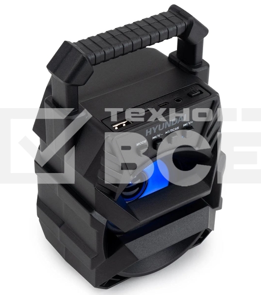 Колонка портативная Hyundai H-PS1000 черный 9 Вт 1.0 BT/USB 10м 500mAh