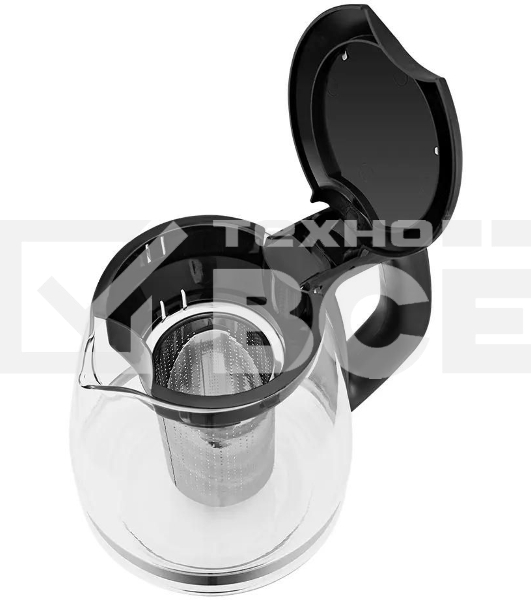 Чайный набор Kitfort КТ-6776 1.8л. 2200Вт черный/нержавеющая сталь корпус: Металл/стекло/пластик