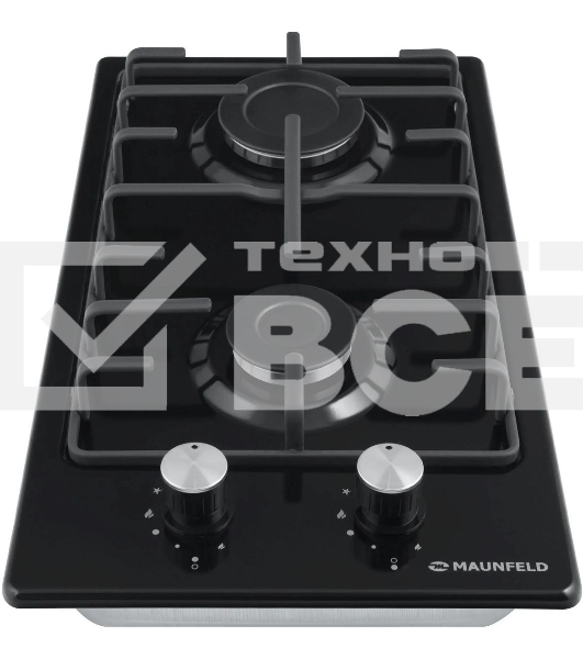 Газовая варочная панель Maunfeld EGHE.32.3EB/G, 2 конфорки, эмалированная сталь, черный