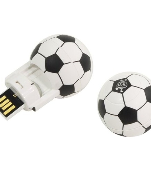 Флешка USB Smartbuy Wild FB (SB16GbFB), 16Gb, USB 2.0, R/W 15/5, белый/черный Футбольный Мяч