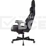 Кресло игровое Knight Hunter черный эко.кожа крестов. металл, фото2