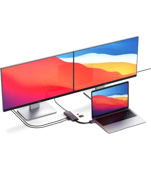 Док-станция Satechi ST-TCDMMAM, USB Type-C, USB/USB Type-C/HDMI/RJ-45,SD/microSD,USB Type-C