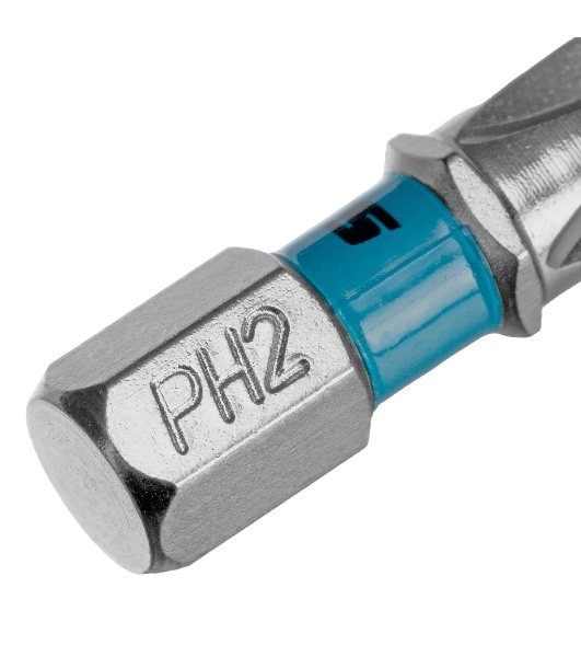 Бита Gross PH2х25мм, сталь S2, шестигр., 2 шт.