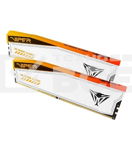 Оперативная память Patriot Viper Elite 5 TUF Gaming, DDR5, 32GB (2x16 GB), 6000 MHz, CL36, радиатор, RGB, белый