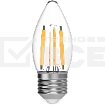 Лампа филам. Gauss Filament 7Вт цок.:E27 свеча св.свеч.бел.теп. (упак.:10шт) (103802107), фото2