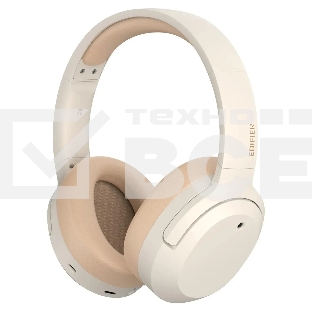 Беспроводные/проводные наушники Edifier W820NB Plus слоновая кость, полноразмерные, Bluetooth + USB-C, активное шумоподавление