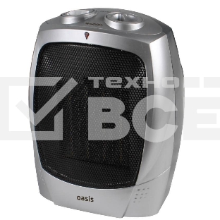Тепловентилятор Oasis KS-15 серый, 1500 Вт, 20 м2