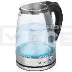 Чайник электрический Endever Skyline KR-345G стальной/черный, 2200 Вт, 1,8 л, сталь/стекло, 12 шт/уп., фото 1