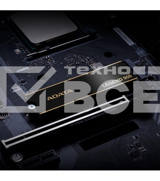 Накопитель SSD ADATA LEGEND 900, 2000Gb, PCIe 4.0 x4, 2280, NVMe, R/W 7000/5400, с радиатором