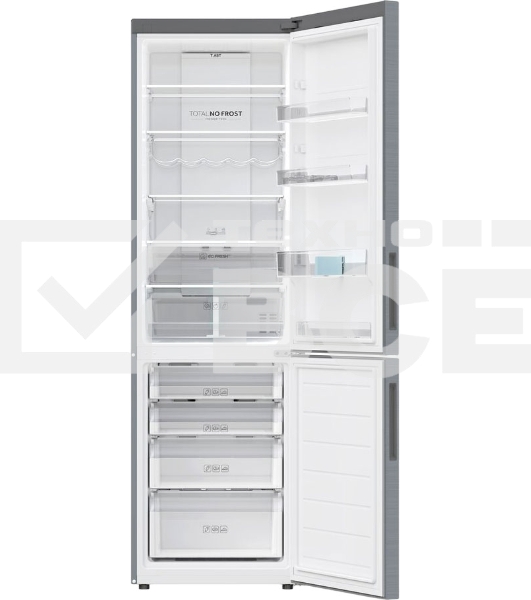 Холодильник Haier C2F637CXRGU1 нержавеющая сталь, двухкамерный, 278/108л, морозилка снизу, No Frost