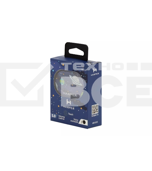 Наушники TWS Harper HB-532 черный, внутриканальные, Bluetooth, до 3.5 ч