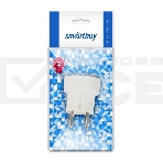 Адаптер переходник без заземления Smartbuy (SBE-06-S05-w) белый 6А 250В, фото3