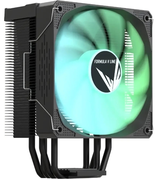 Устройство охлаждения(кулер) Formula Ice Burg ARGb Soc-AM5/AM4/1200/1700/1851 черный 4-pin 17-34dB Al+Cu 170W 552gr Ret (ICE BURG ARPW 4P BK)