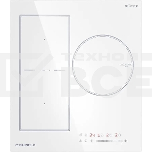 Индукционная варочная панель Maunfeld CVI453SBWH Inverter, конфорок: 3 шт., стеклокерамика, независимая, белый