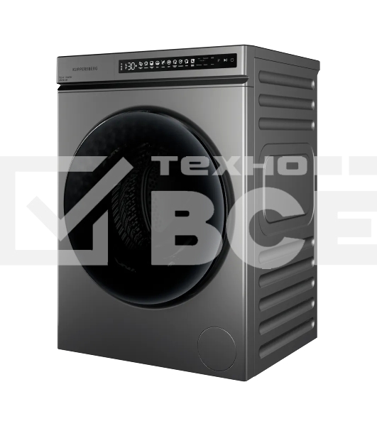 Стиральная машина Kuppersberg, отдельностоящая, глубина 62 см, 10 кг, 10 программ, 1200 об/мин, инверторный двигатель, отложенный старт, самодиагностика, замачивание, LED дисплей, сенсорное управление, энергоэффективность А+++, цвет серый