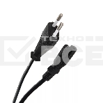 Кабель для аудио-видео техники IEC-320-C7--розетка 220V, 2-pin, 1,8м, медь, VCOM, фото 1