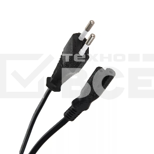 Кабель для аудио-видео техники IEC-320-C7--розетка 220V, 2-pin, 1,8м, медь, VCOM