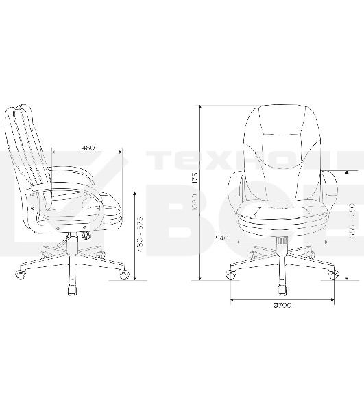 Кресло руководителя Бюрократ CH-868N Fabric Light-10 коричневый, крестовина пластик