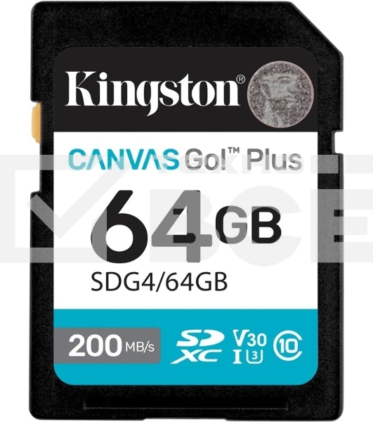 Флеш карта SDXC 64Gb Kingston SDG4/64Gb Canvas Go! Plus w/o adapter