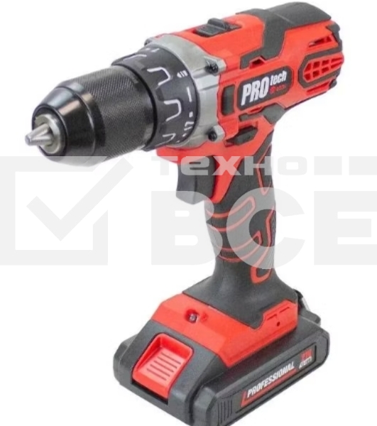 Дрель-шуруповерт аккумуляторная Edon PROtech PRO-21L2K, 21В, 1 АКБ, Кейс