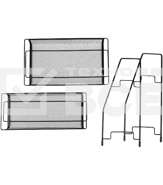 Этажерка настольная двухуровневая Mallony L’ordine Nero, 31,5*17*33 см