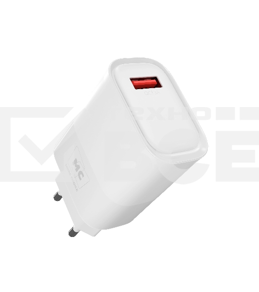 Сетевое зарядное устройство MORE CHOICE (4620202553409) NC09a 1USB 3.0A QC3.0 15W, белый