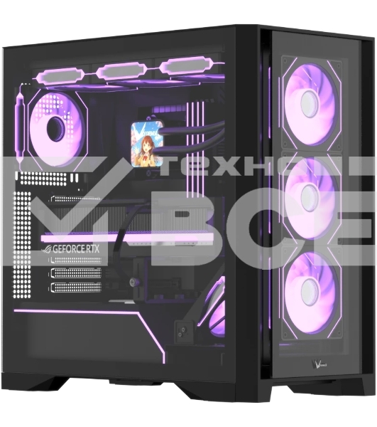 Компьютерный корпус AeroCool/Formula Air Power G8 Floe черный без БП ATX 2xUSB 3.0 1xUSB3.1 audio bott PSU