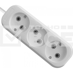 Удлинитель Defender B230 - 3 роз х 7 м, белый