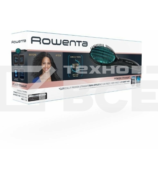 Расческа-выпрямитель Rowenta CF5820F0 черный/зеленый