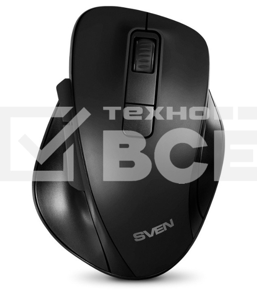 Мышь беспроводная SVEN RX-525SW черная (бесшумн. кл., 5+1кл. 600-1400DPI, Soft-touch, блист.)
