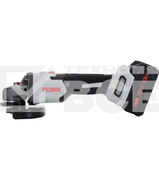 Углошлифовальная машина аккумуляторная Ресанта АУШМ-125/20Li-R (в комплекте 1 АКБ и ЗУ) ЕА+ в кейсе Ресанта