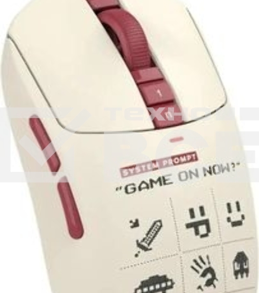 Мышь беспроводная/проводная A4Tech Bloody R72 Ultra Duo белый/красный/рисунок, 20000 dpi, USB Type-A/Type-C, радиоканал, кнопки-7