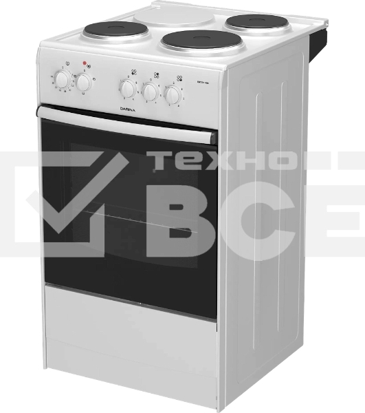 Плита электрическая Darina S EM331 404 W белый, конфорок 3 шт, духовка 50 л, 50 см x 85 см x 56 см