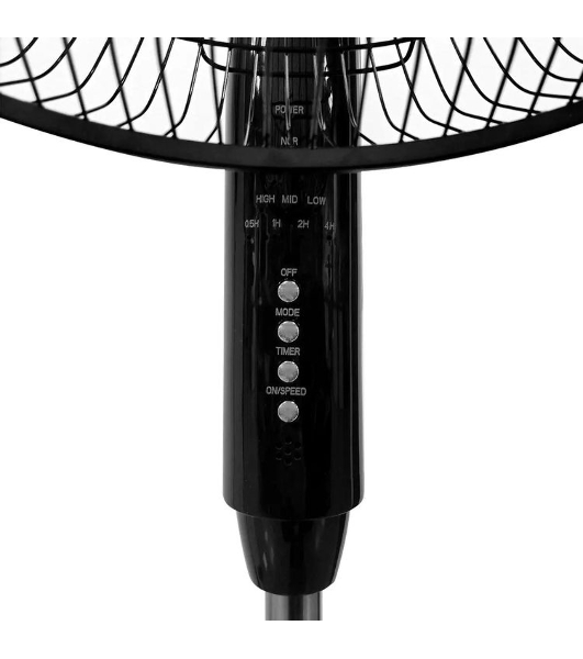 Вентилятор Rix RSF-4500R чёрный, напольный, 45 Вт, 3 скорости, 36 см