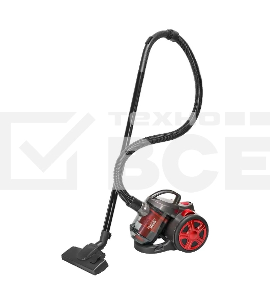 Пылесос Blackton VC1802B серый/красный, 350 Вт, сухая уборка, пылесборник контейнер 2 л