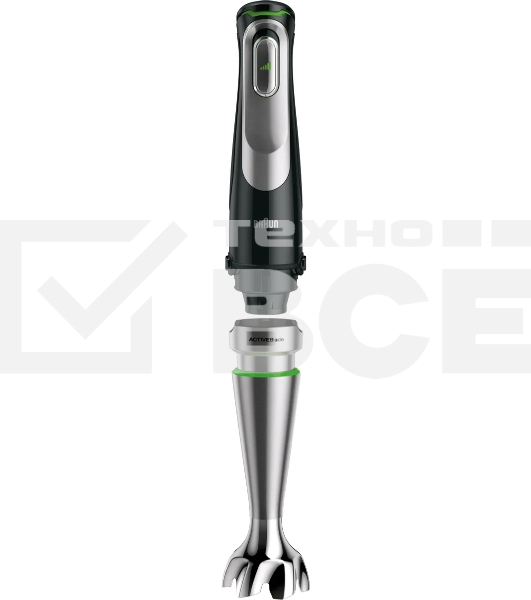 Блендер погружной Braun MQ9135XI черный/серебристый